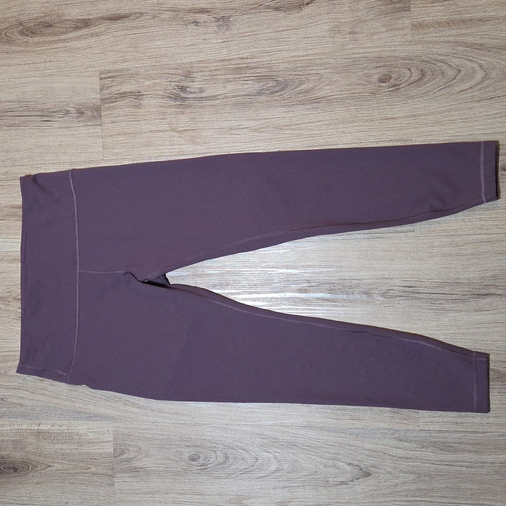 Lululemon Wunder Train High-Rise Ribbed Tight 28" *Grape Thistle Size 14